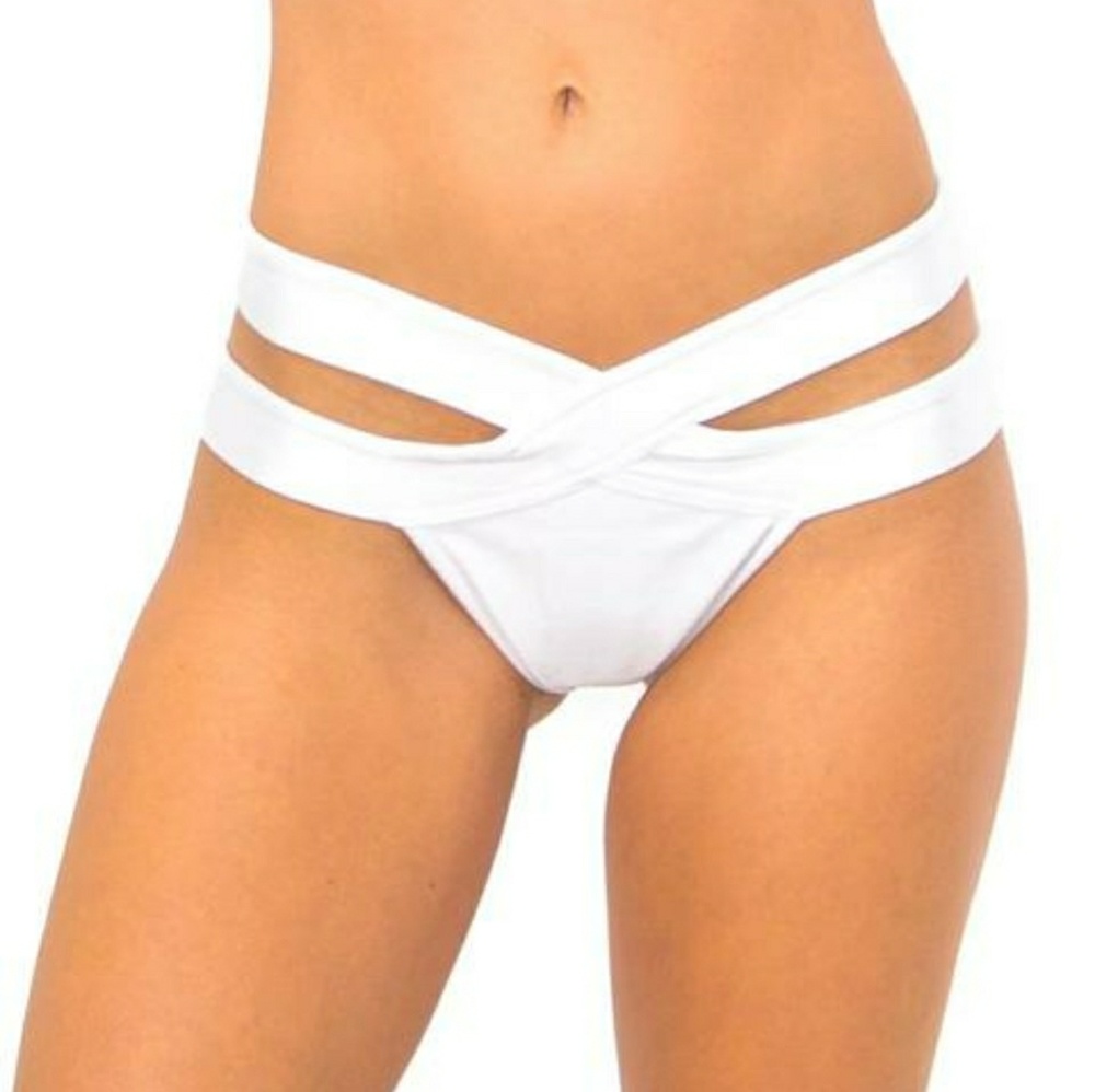 Aries goddess white strappy booty shorts